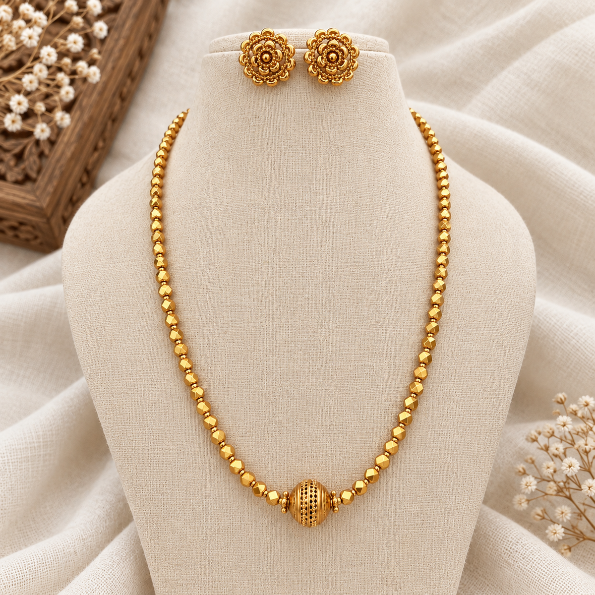 Premium Ashtpailu Single Layer Mala