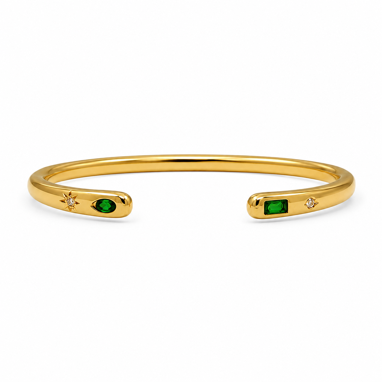 Emerald Glow Cuff Bangle size 2.5