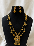 Royal Temple Bloom Brass Necklace Set