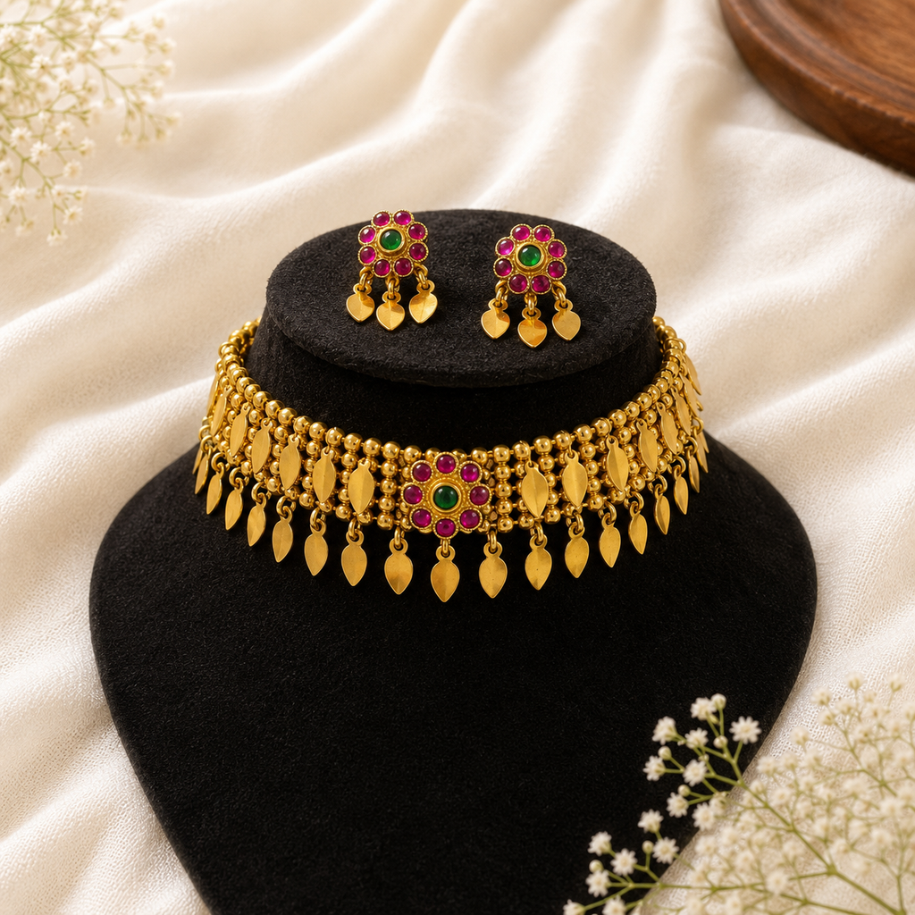 Rangmahal Leaf Choker Set