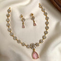 American Diamond Floral Necklace Set