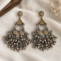Antique Silver oxidised Jhumka
