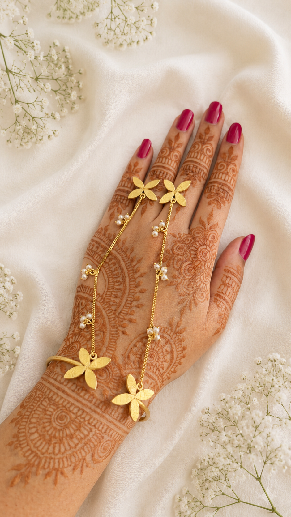 Gulnaar Floral Hathphool Pair