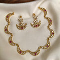 Ruby moon necklace set