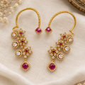 Ruby & Emerald American Diamond Earcuffs