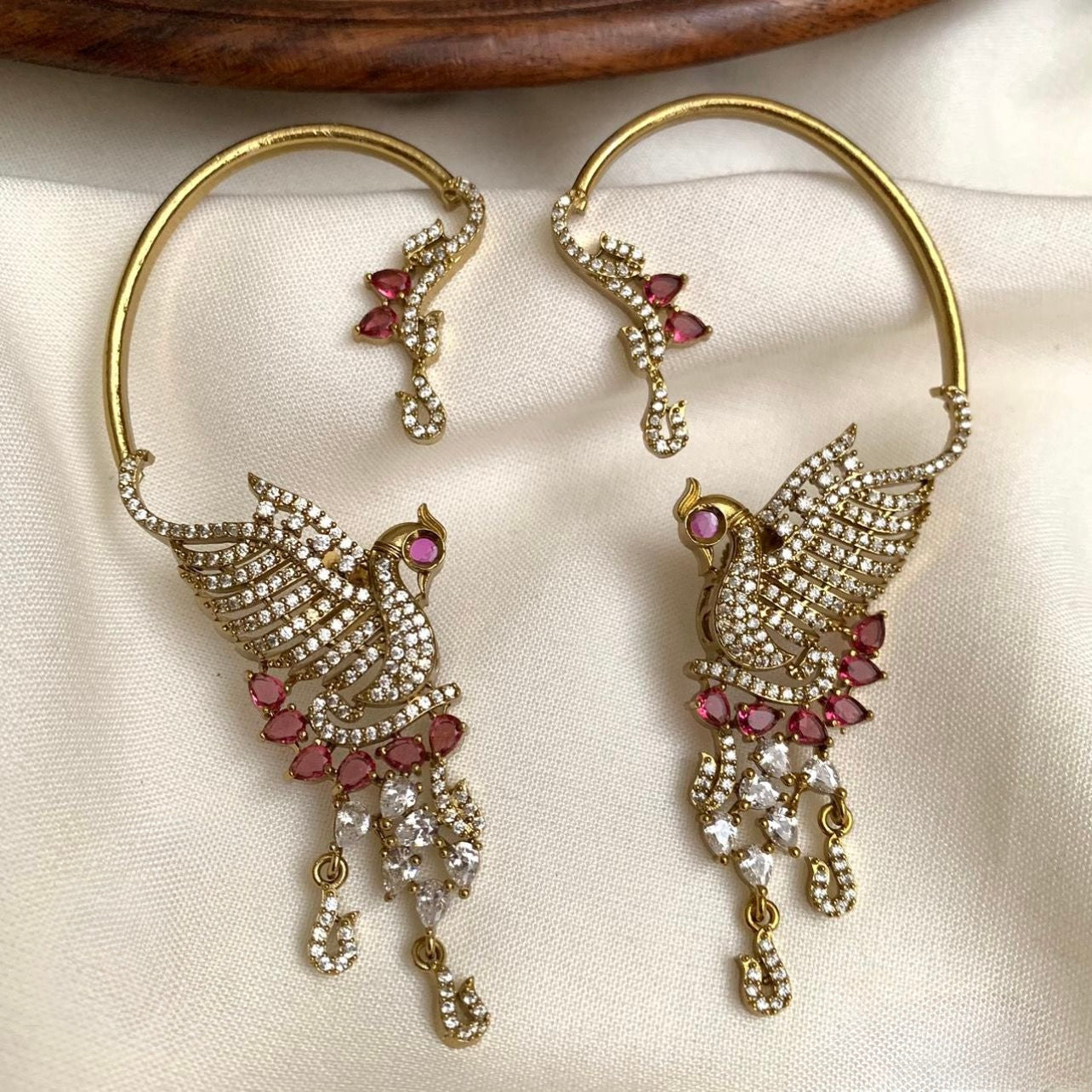 Peacock earcuff