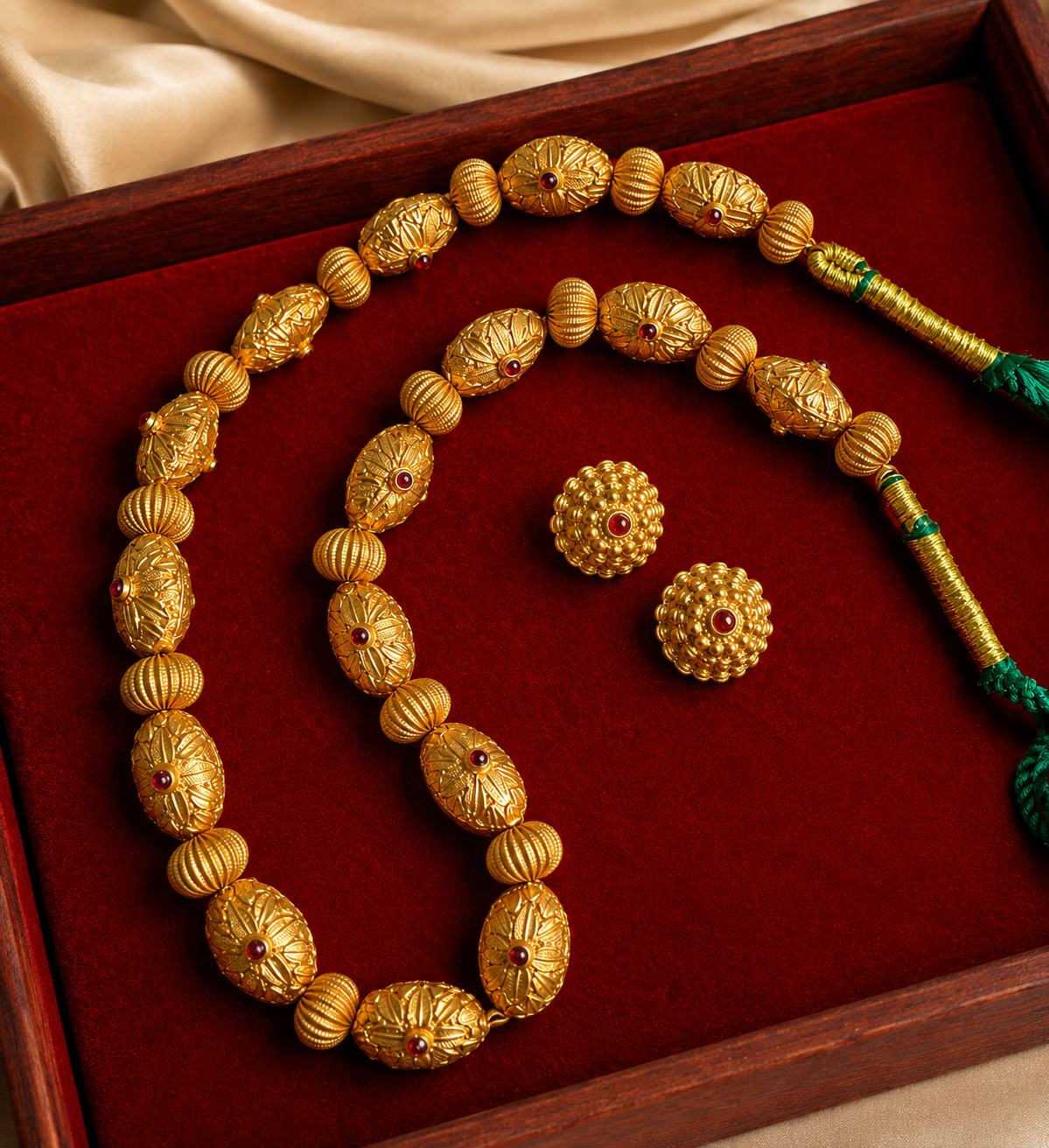 Rajmata Maharashtrian mala with earrings