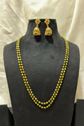 Moraya Green Ashtpailu 2 layer Mala Set
