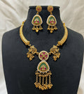 Emerald Rajwada Elephant Necklace Set
