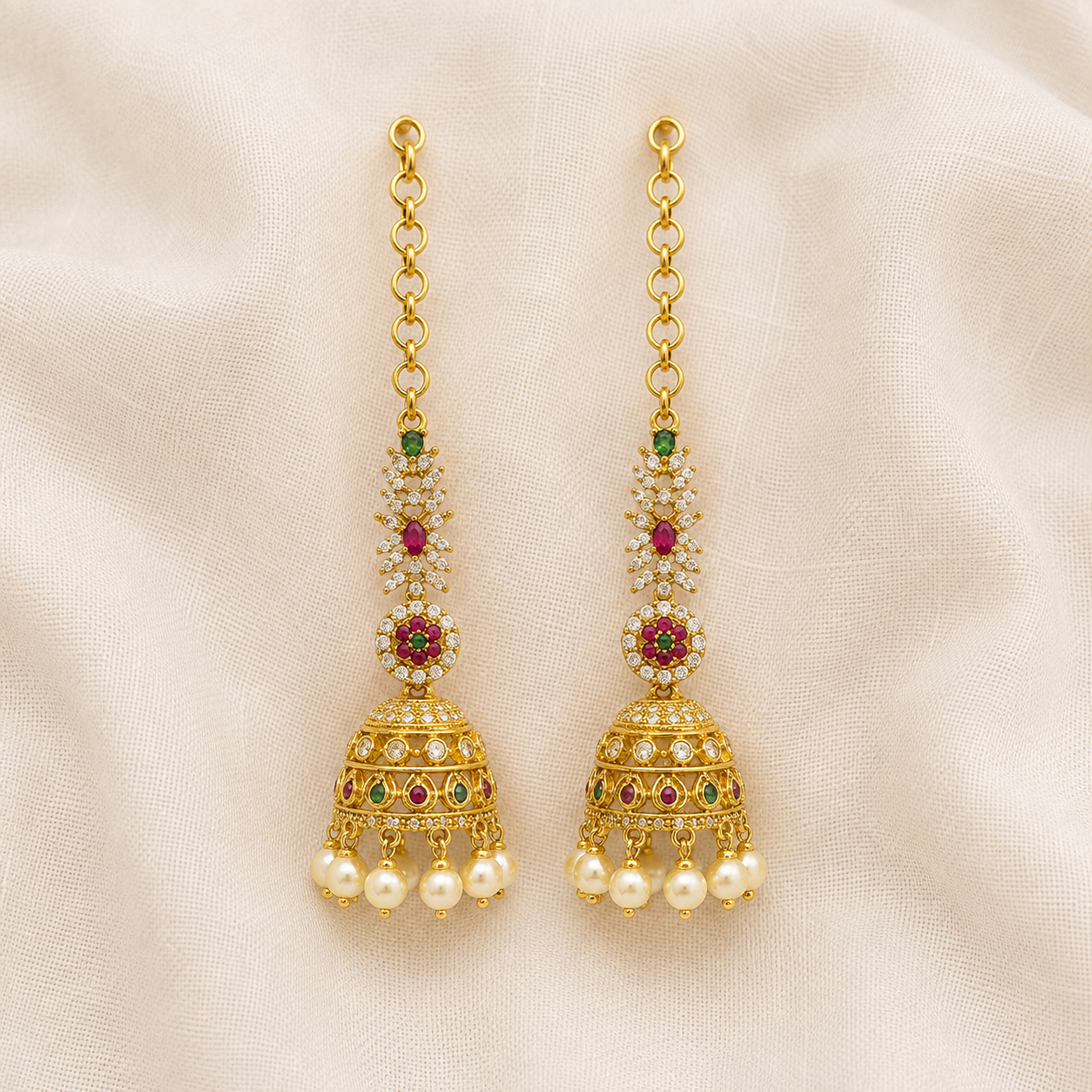 Regal charm jhumka with Earcuffs