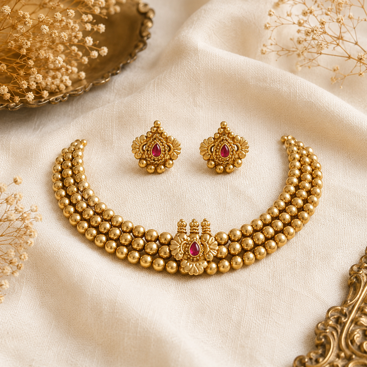 Maharashtrian Paramparik thushi set ✨