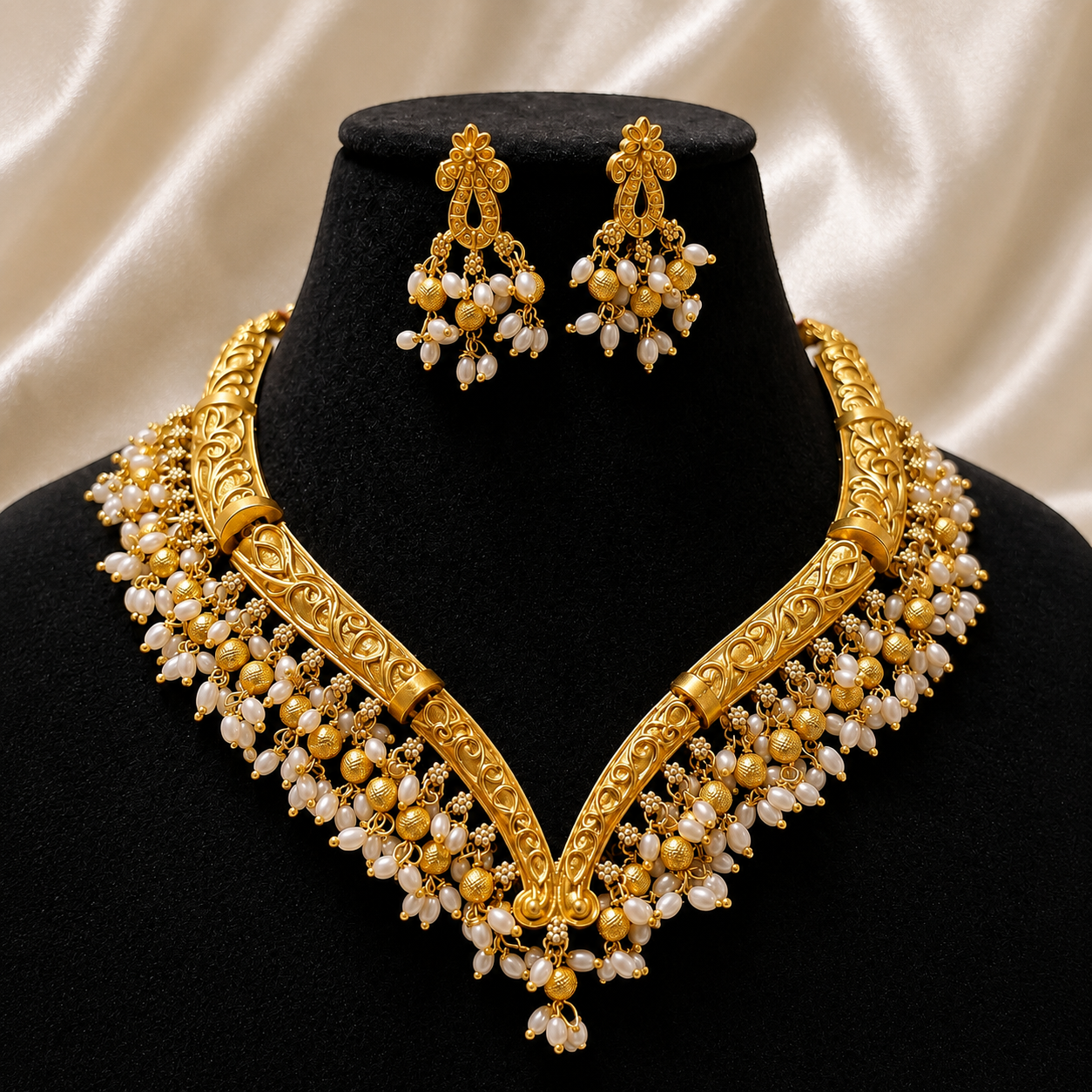 Trending v necklace set