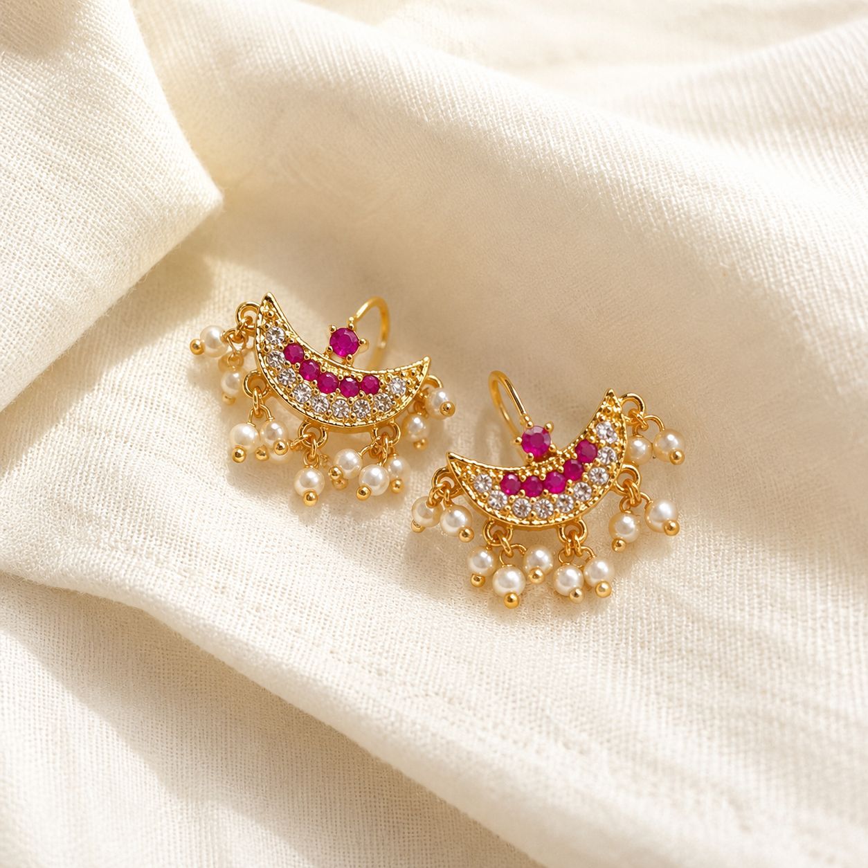 Moon bugdi pair earcuffs
