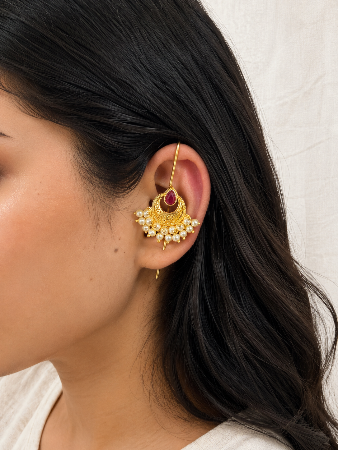 Chandrika Pearl Earcuffs