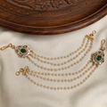 American Diamonds Pearl Ear Chains