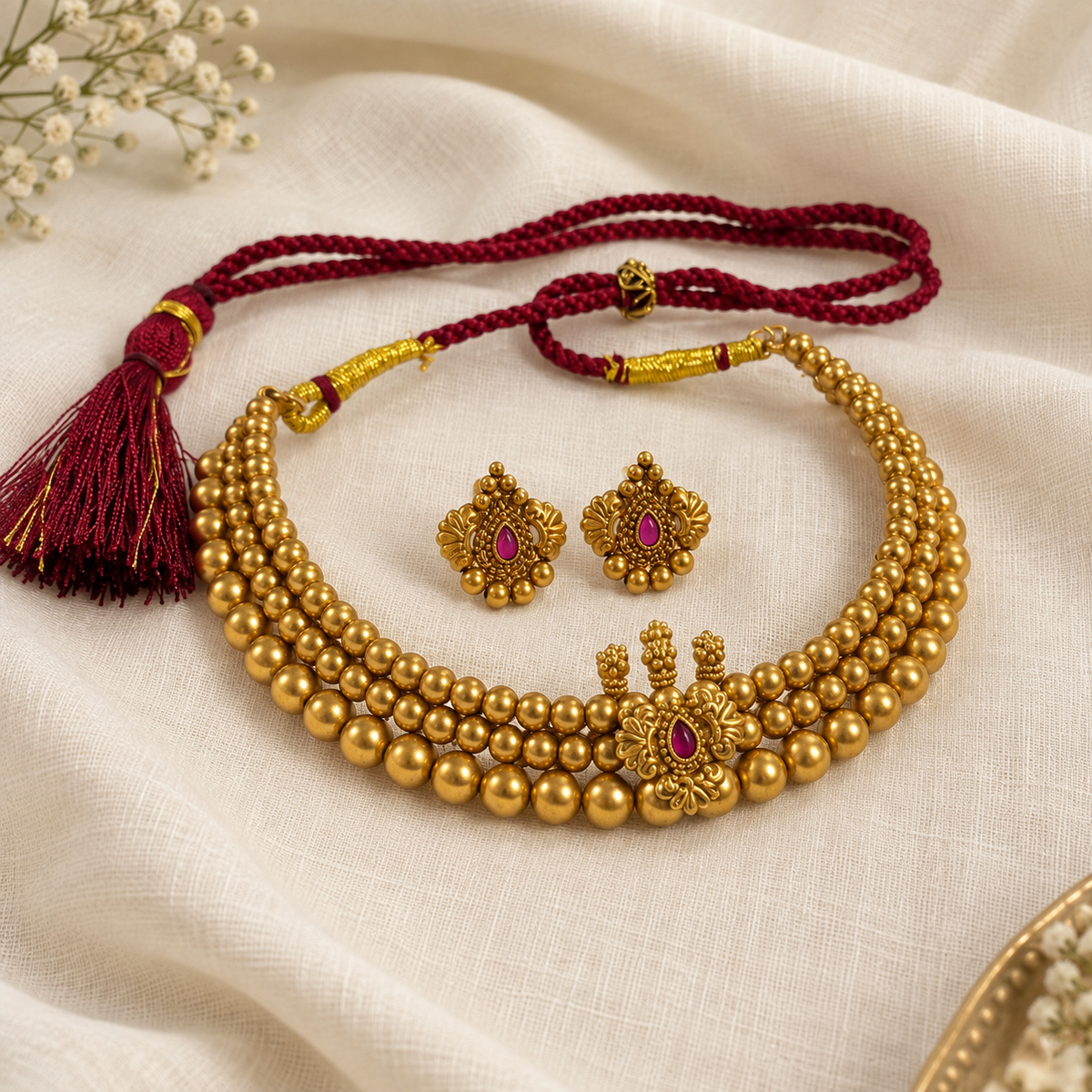 Parampara Vajratik with earrings