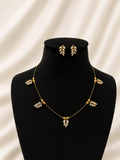 Feather Bloom Invisible Necklace Set