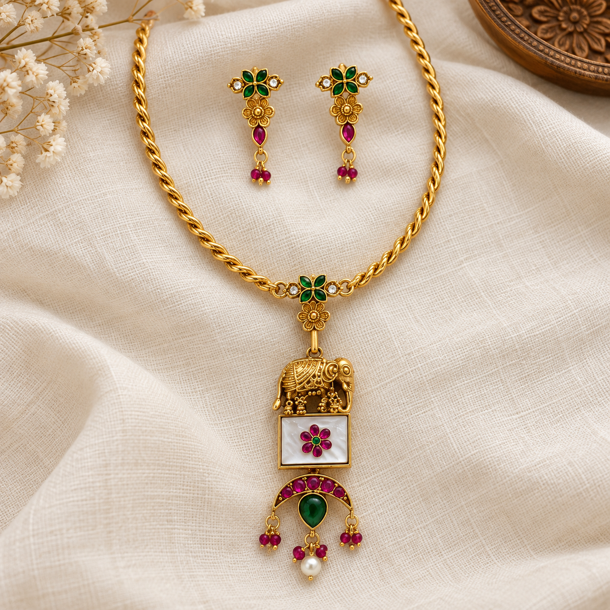 Emerald Elephant Hasli Set