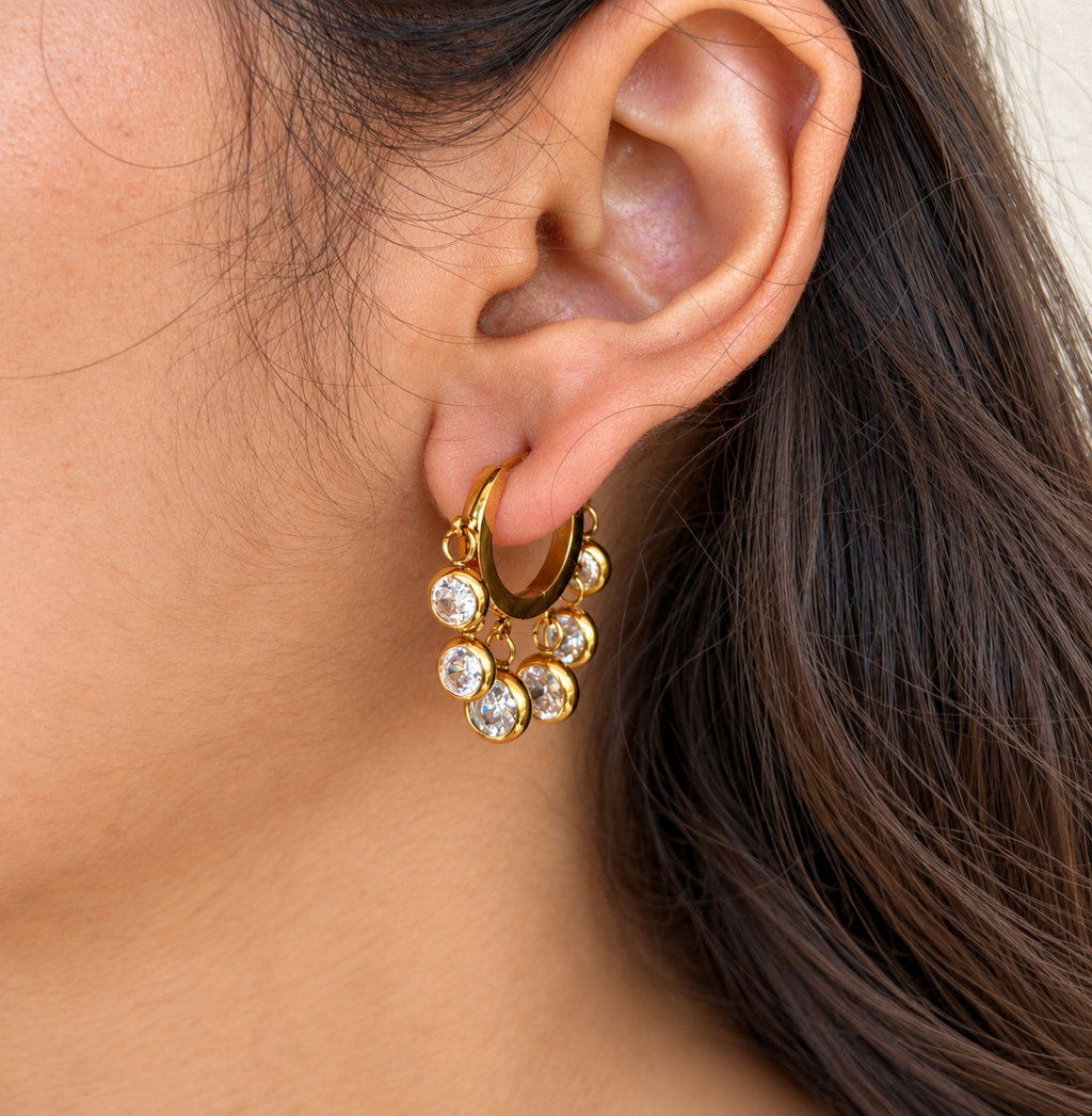 Aurelle charm hoops