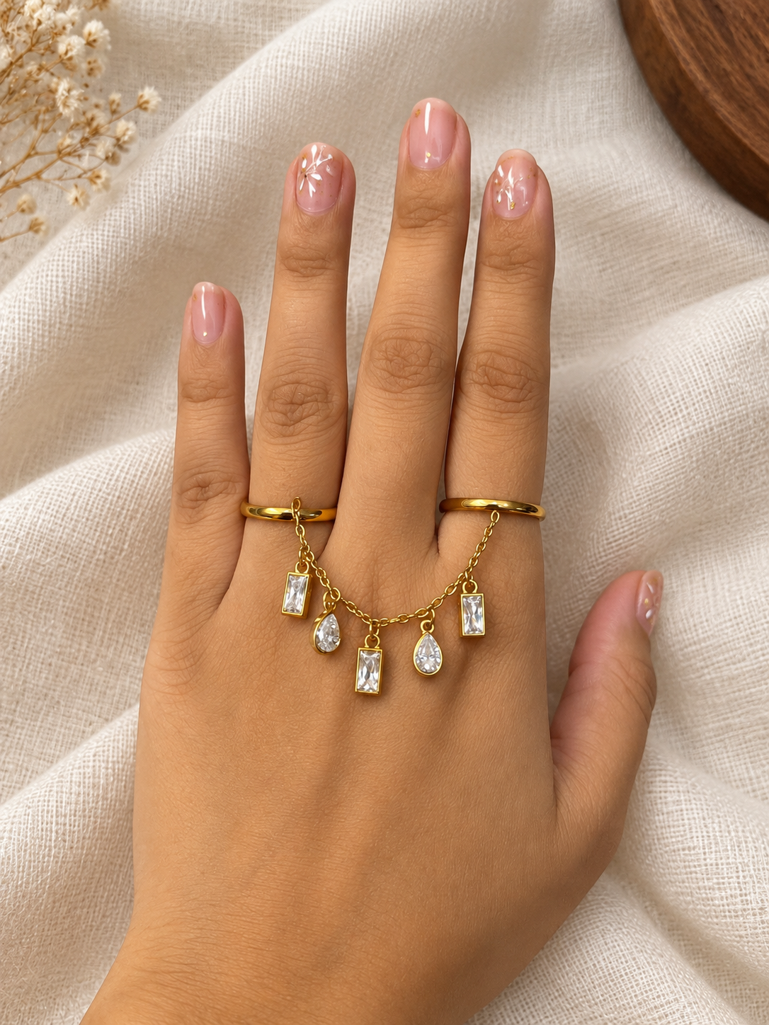 Zivara Crystal Cascade Ring