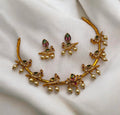 Lotus & Parrot American Diamond Necklace Set