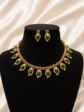 Green mango meenakari set