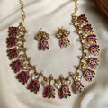 Lotus Royale Jadau Kundan Necklace Set