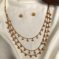 Beautiful multilayer long pearl necklace set