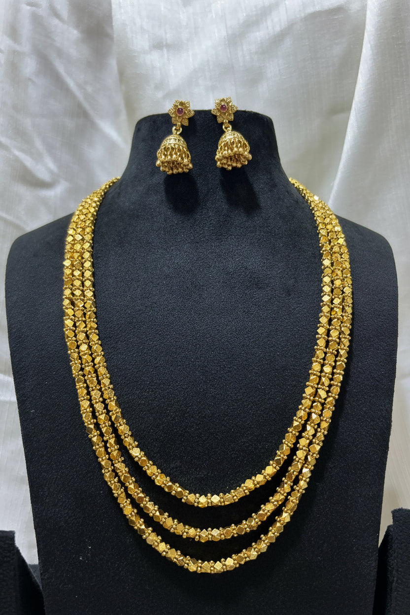 Peshwai Ashtpailu 3 layer Mala Set
