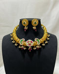 Parrot bloom jadau pachi kundan set
