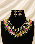 Emerald Pearl Jaal Necklace