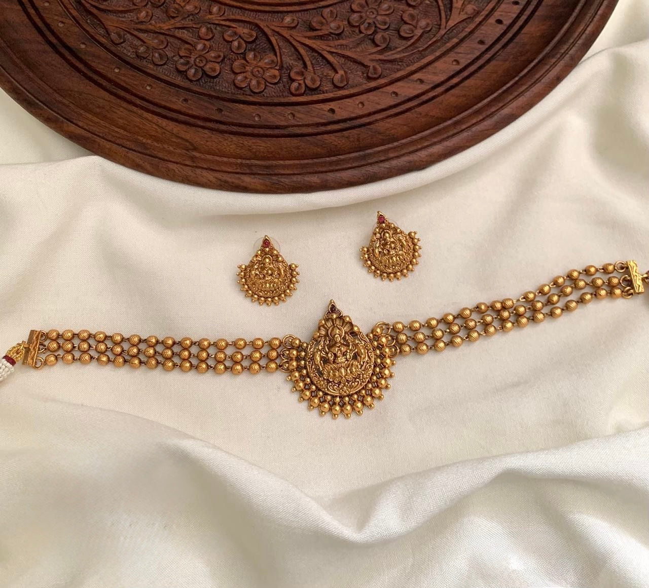 Divine Laxmi Gold Choker Set